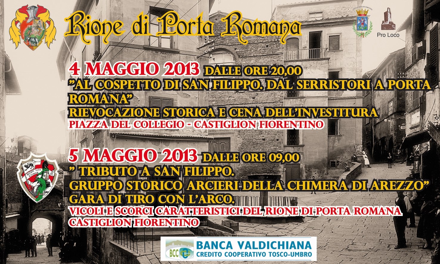 Castiglion Fiorentino: settimana ricca di eventi per il Rione di Porta Romana