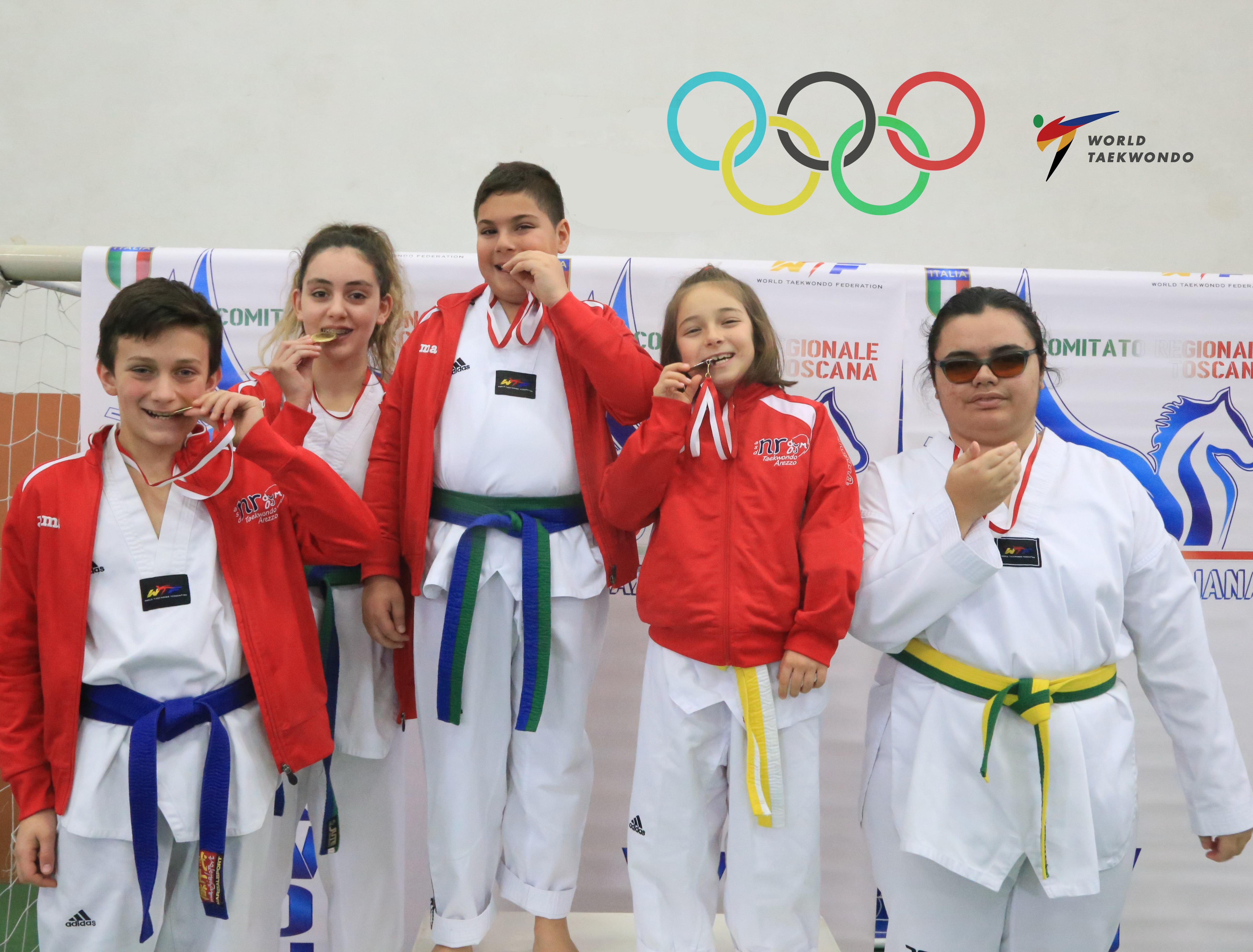 Taekwondo: 4 ori e 1 argento per la NRGYM al Regionale Toscano Forme